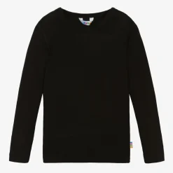 Joha Underwear*Black Thermal Merino Wool & Silk Top