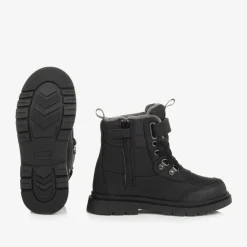 Mayoral Boots|Boots*Black Waterproof Faux Leather Boots