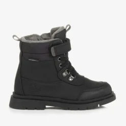 Mayoral Boots|Boots*Black Waterproof Faux Leather Boots