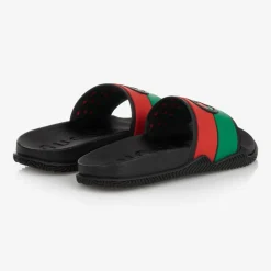 Gucci Sliders|Sliders*Black Web Logo Sliders