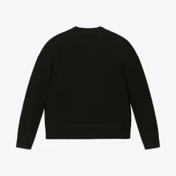 Burberry Tops*Black Wool Knit Baby Cardigan