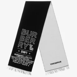 Burberry Scarves|Scarves*Black Wool Logo Scarf (127cm)