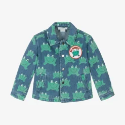 Stella McCartney Kids Coats & Jackets|Coats & Jackets*Blue & Green Frog Denim Jacket