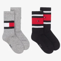 Tommy Hilfiger Socks*Blue & Grey Cotton Sports Socks (2 Pack)