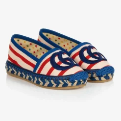 Gucci Espadrilles|Espadrilles*Blue & Red Striped Espadrilles
