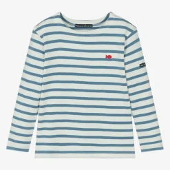 Week-end à la mer Tops*Blue & White Breton Striped Cotton Top
