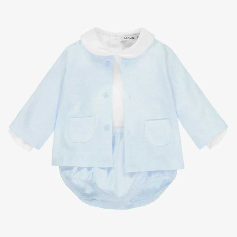 Babidu Outfit Sets*Blue & White Shorts Set