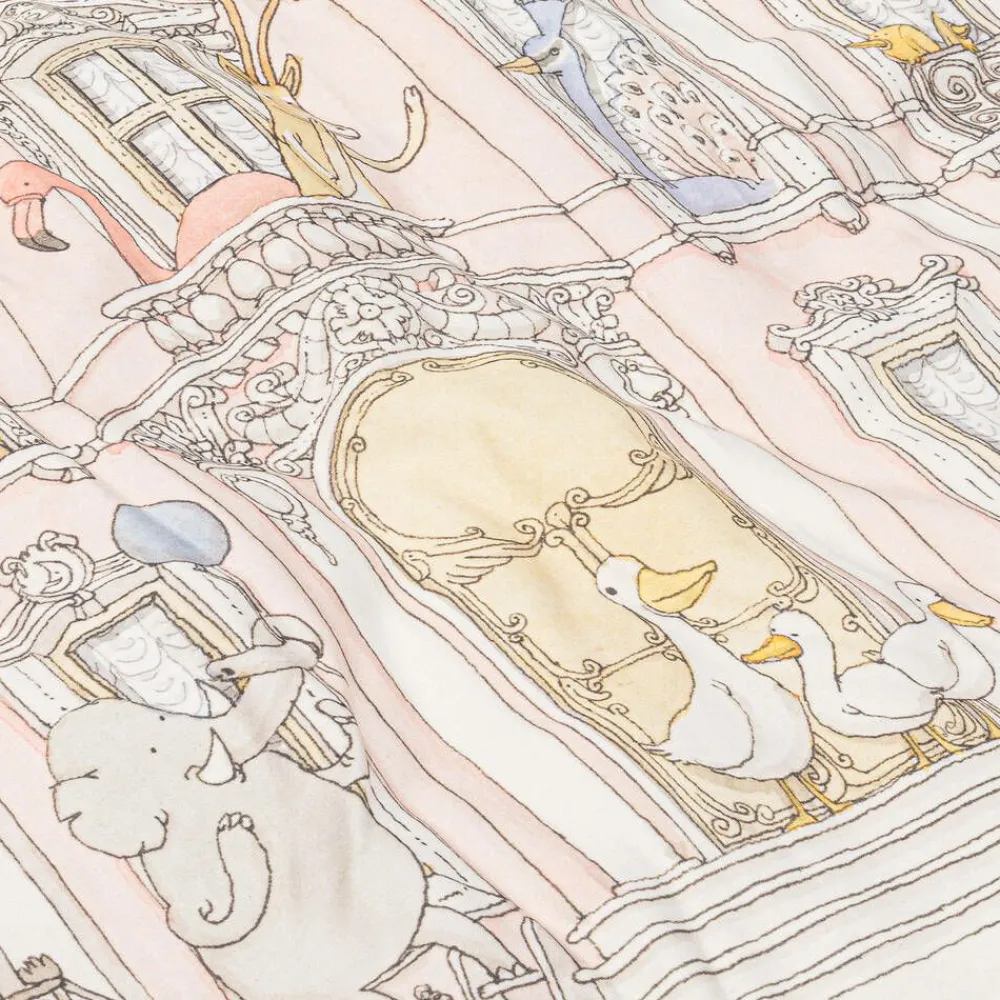 Atelier Choux Paris Gifts|Nursery Accessories*Blue & Pink Organic Cotton Reversible Duvet (132cm)