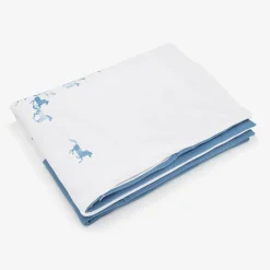 Sofija Gifts*Blue & White Cotton Padded Blanket (88cm)