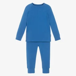 Roarsome Snowwear|Snowwear*Blue Bamboo Jersey Base Layer Set