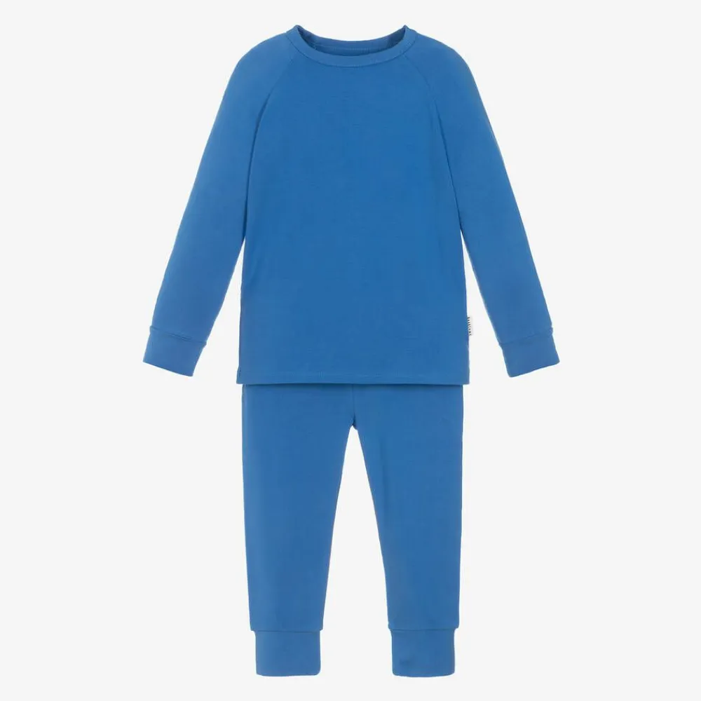 Roarsome Snowwear|Snowwear*Blue Bamboo Jersey Base Layer Set
