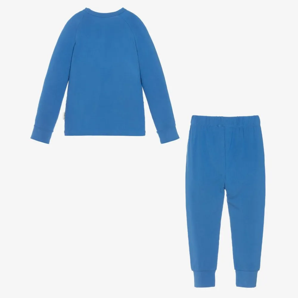 Roarsome Snowwear|Snowwear*Blue Bamboo Jersey Base Layer Set