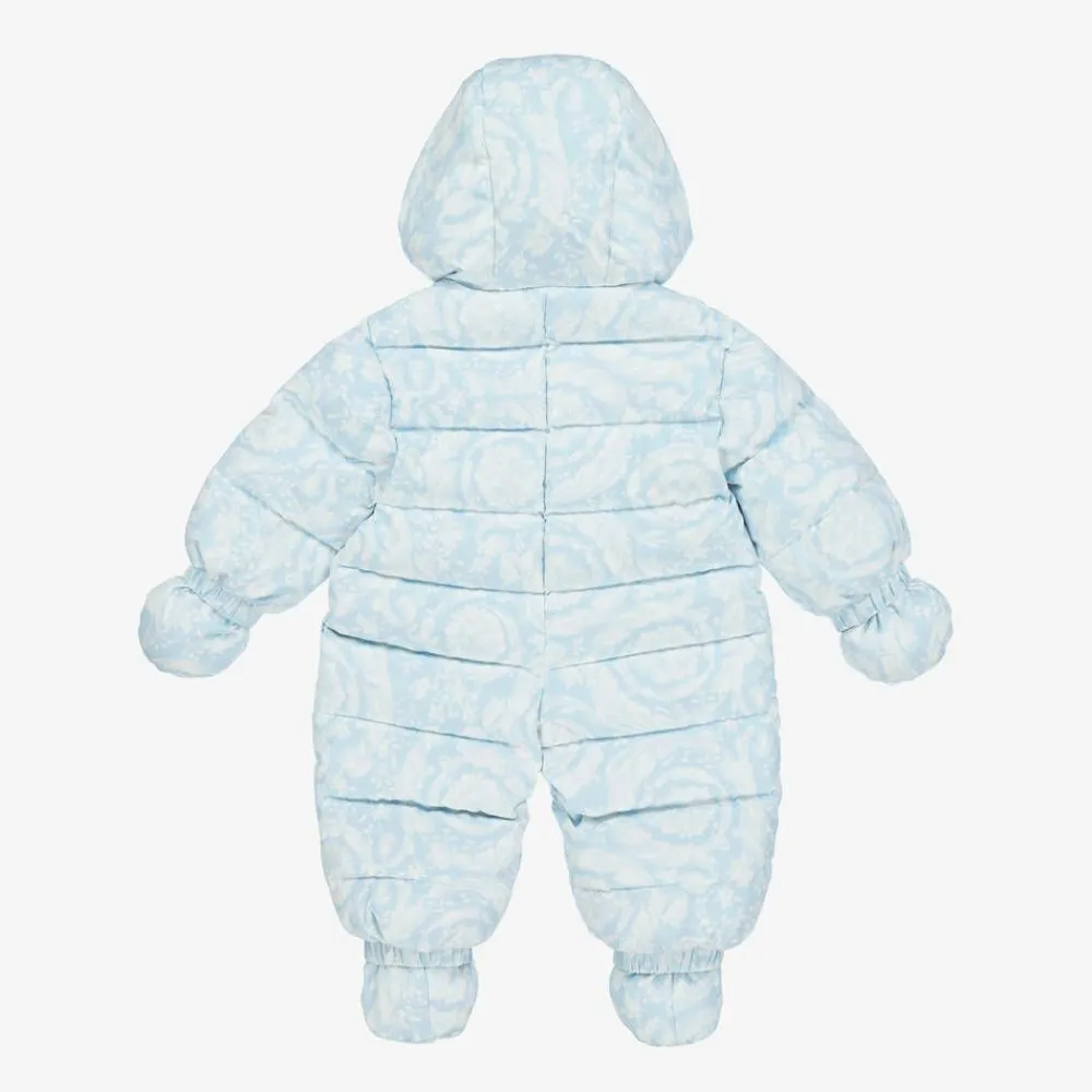 Versace Snowwear|Snowwear*Blue Barocco Down Baby Snowsuit
