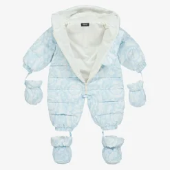 Versace Snowwear|Snowwear*Blue Barocco Down Baby Snowsuit