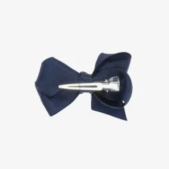 Bowtique London Hair Accessories*Blue Bow Hair Clip (7cm) Navy