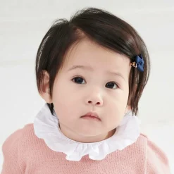 Peach Ribbons Hair Accessories*Blue Bow Hair Clip (5cm)