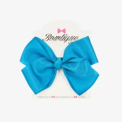 Bowtique London Hair Accessories*Blue Bow Hair Clip (10cm) Dressblue