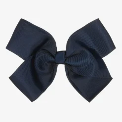 Bowtique London Hair Accessories*Blue Bow Hair Clip (15cm) Navy