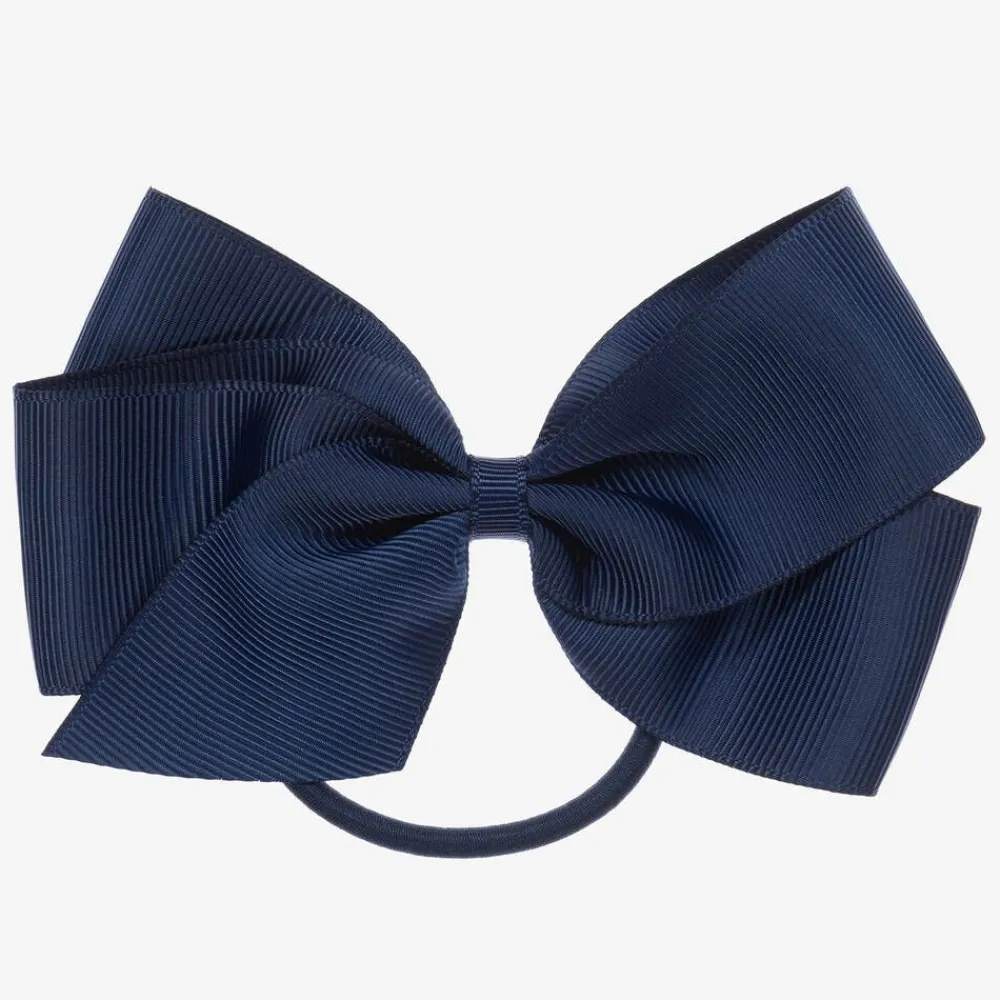 Peach Ribbons Hair Accessories*Blue Bow Hair Elastic (12cm)
