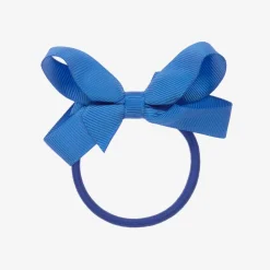Peach Ribbons Hair Accessories*Blue Bow Hair Elastic (7cm)
