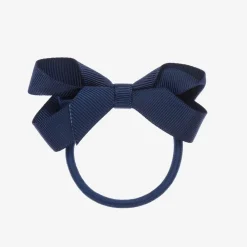 Peach Ribbons Hair Accessories*Blue Bow Hair Elastic (7cm)