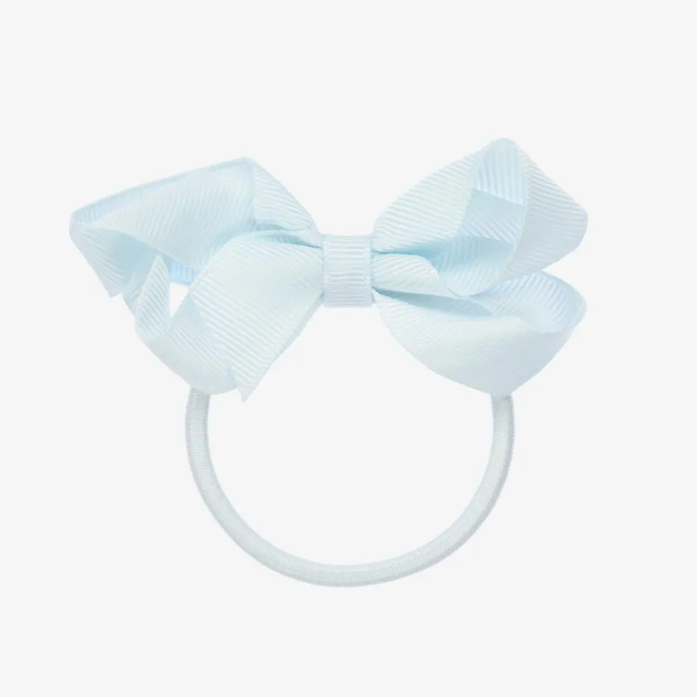 Peach Ribbons Hair Accessories*Blue Bow Hair Elastic (7cm)