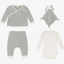 Petit Bateau Gifts|Babysuits*Blue Breton Stripe Organic Trouser Set