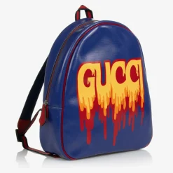 Gucci Bags*Blue Canvas Web Backpack (36cm)