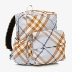 Burberry Bags*Blue Check Backpack (33cm) SlateBlue