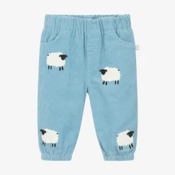 Stella McCartney Kids Trousers*Blue Corduroy Sheep Trousers