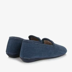 Pisamonas Slippers|Slippers*Blue Corduroy Slippers