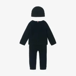 Tommy Hilfiger Outfit Sets|Outfit Sets*Blue Cotton & Wool Knit Baby Trouser Set