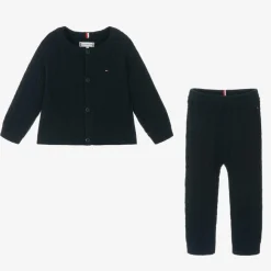 Tommy Hilfiger Outfit Sets|Outfit Sets*Blue Cotton & Wool Knit Baby Trouser Set