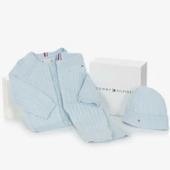 Tommy Hilfiger Outfit Sets|Outfit Sets*Blue Cotton & Wool Knit Baby Trouser Set