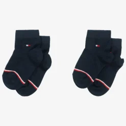 Tommy Hilfiger Socks*Blue Cotton Ankle Socks (2 Pack)