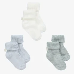 Tartine et Chocolat Socks*Blue Cotton Baby Socks (3 Pack)