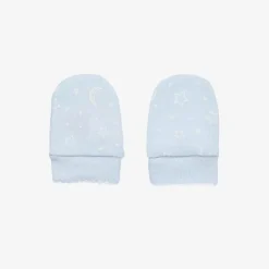 Kissy Kissy Gifts|Gloves & Mittens*Blue Cotton Crescent Moonlight Scratch Mittens