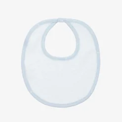 Kissy Kissy Gifts*Blue Cotton Crescent Moonlight Baby Bib