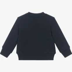 Burberry Tops*Blue Cotton Crest Baby Sweatshirt