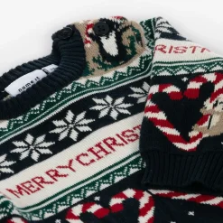 NAME IT Tops*Blue Cotton Fair Isle Christmas Jumper