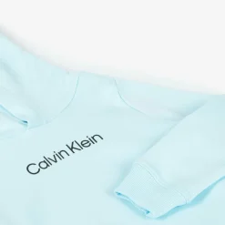 Calvin Klein Tops*Blue Cotton Jersey Hoodie