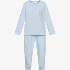 Babidu Nightwear*Blue Cotton Jersey Pyjamas