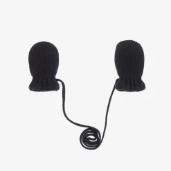 Petit Bateau Gloves & Mittens|Gloves & Mittens*Blue Cotton Knit Baby Mittens