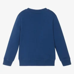 Calvin Klein Tops*Blue Cotton Monogram Sweatshirt