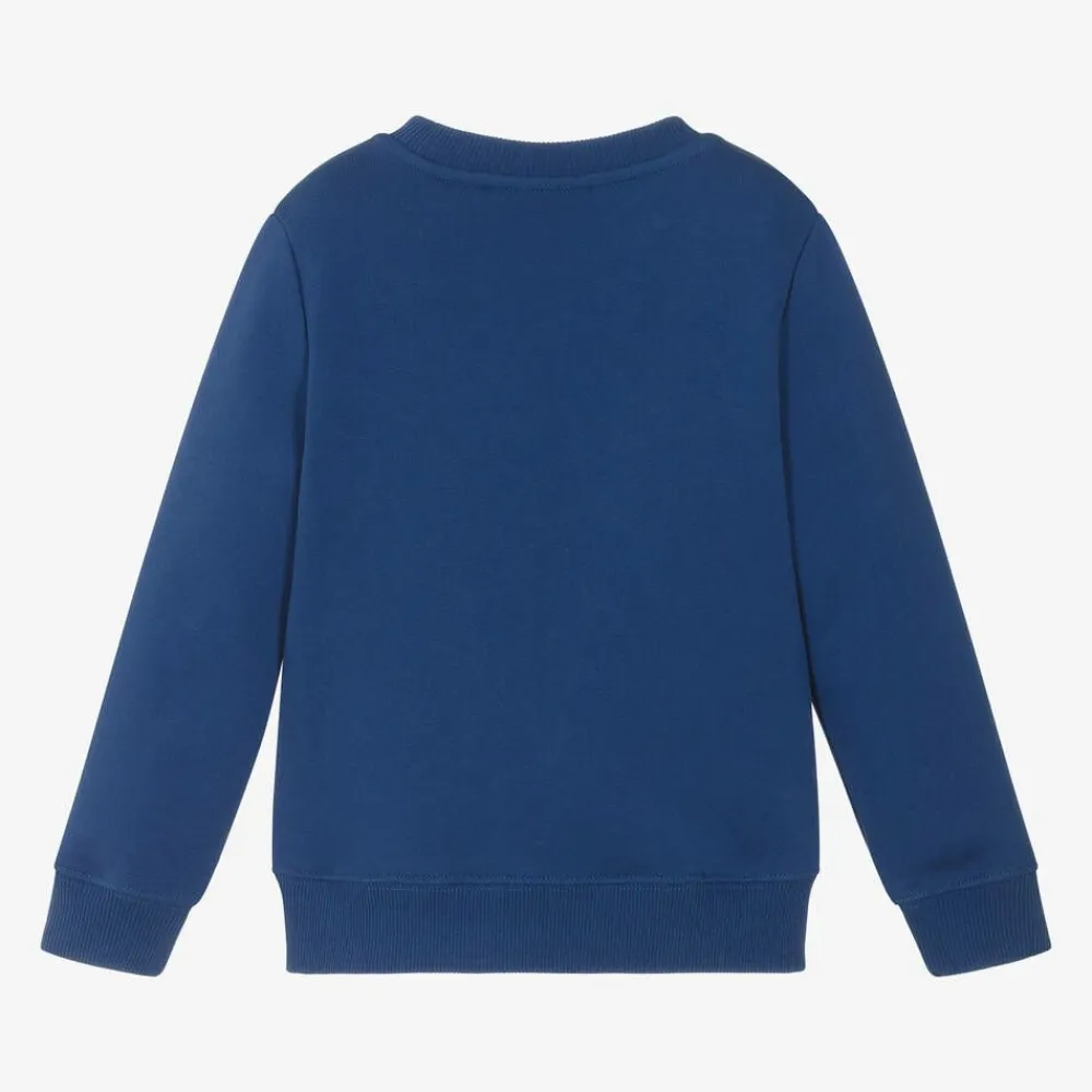 Calvin Klein Tops*Blue Cotton Monogram Sweatshirt