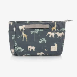 Pasito a Pasito Walking Mum Bags|Bags*Blue Cotton Safari Print Wash Bag (24cm)