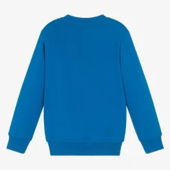 Moschino Kid-Teen Tops|Tops*Blue Cotton Teddy Bear Sweatshirt