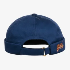 Gucci Hats*Blue Cotton Twill Retro Hat