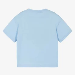 Lacoste Tops*Blue Cotton Varsity T-Shirt
