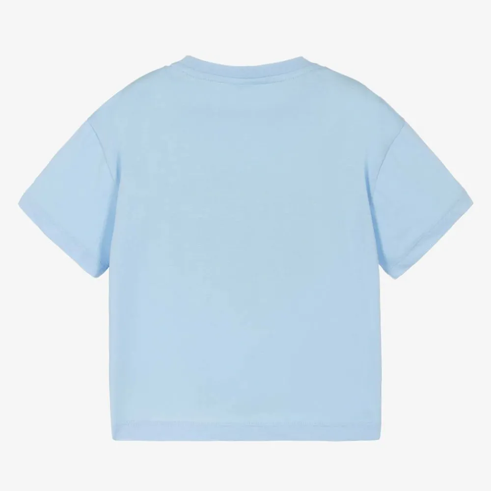 Lacoste Tops*Blue Cotton Varsity T-Shirt